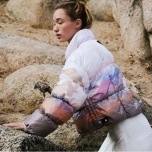 Free people movement In A Bubble Shine Jacket/ size L - Picture 4 of 11
